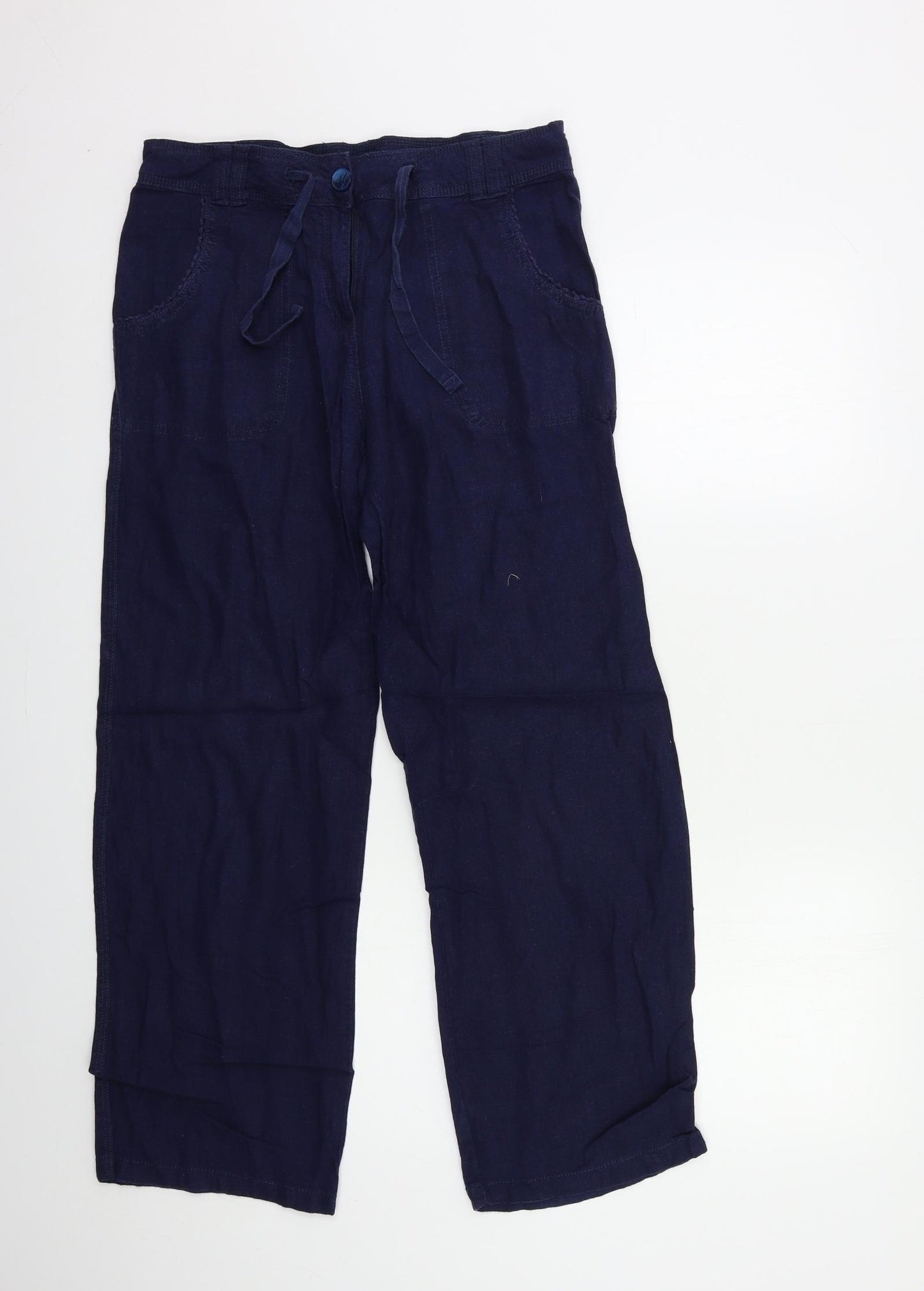 M&Co Womens Blue   Trousers  Size 10 L28 in