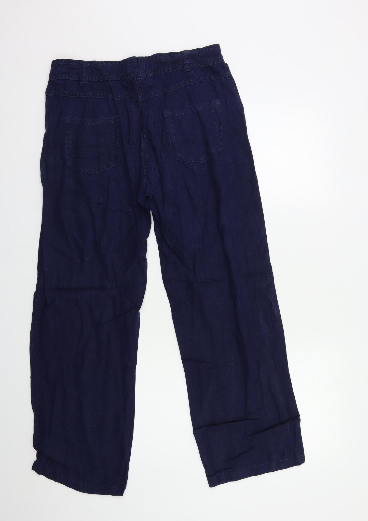 M&Co Womens Blue   Trousers  Size 10 L28 in
