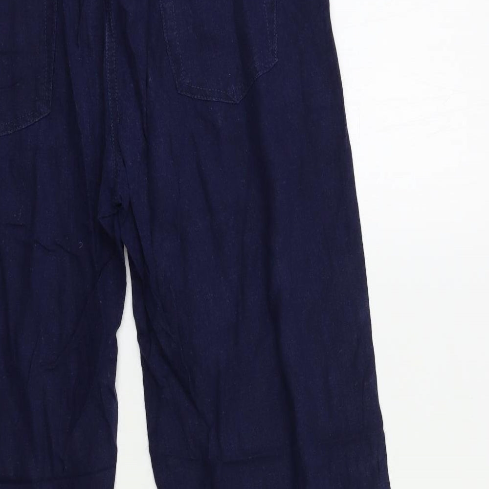 M&Co Womens Blue   Trousers  Size 10 L28 in