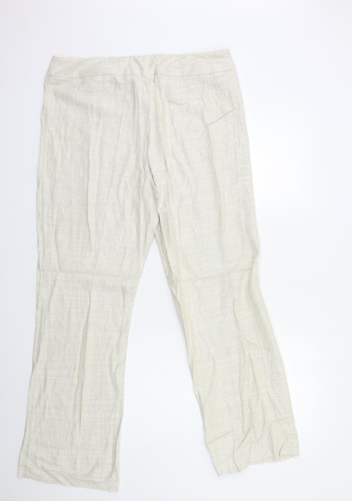 Preworn Womens Beige   Trousers  Size 16 L30 in