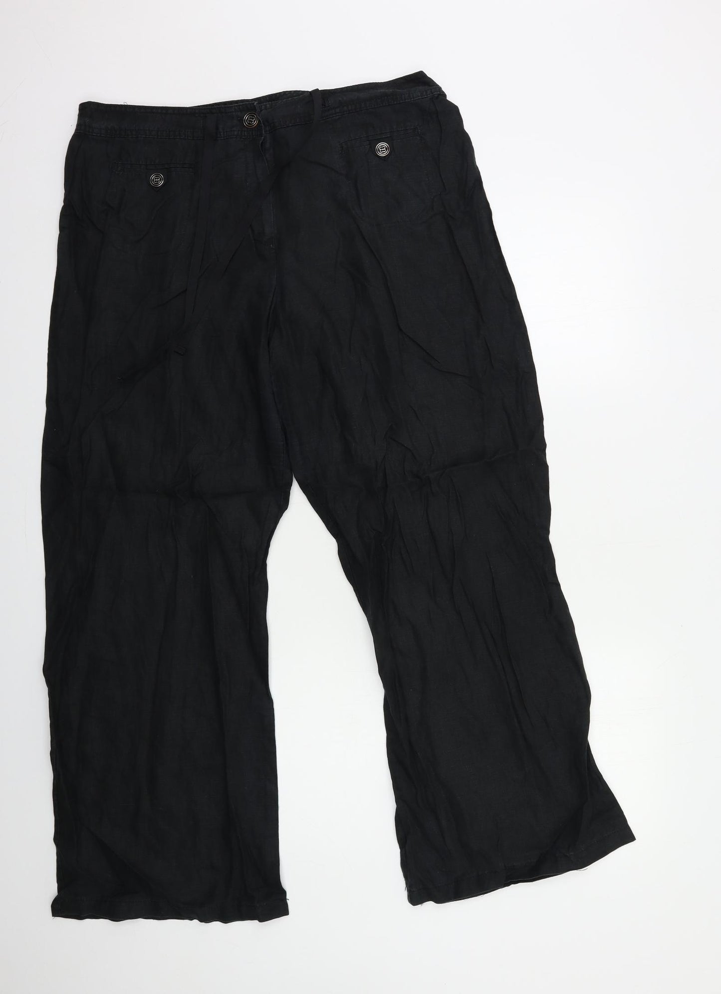 Marks and Spencer Womens Black   Trousers  Size 18 L31 in