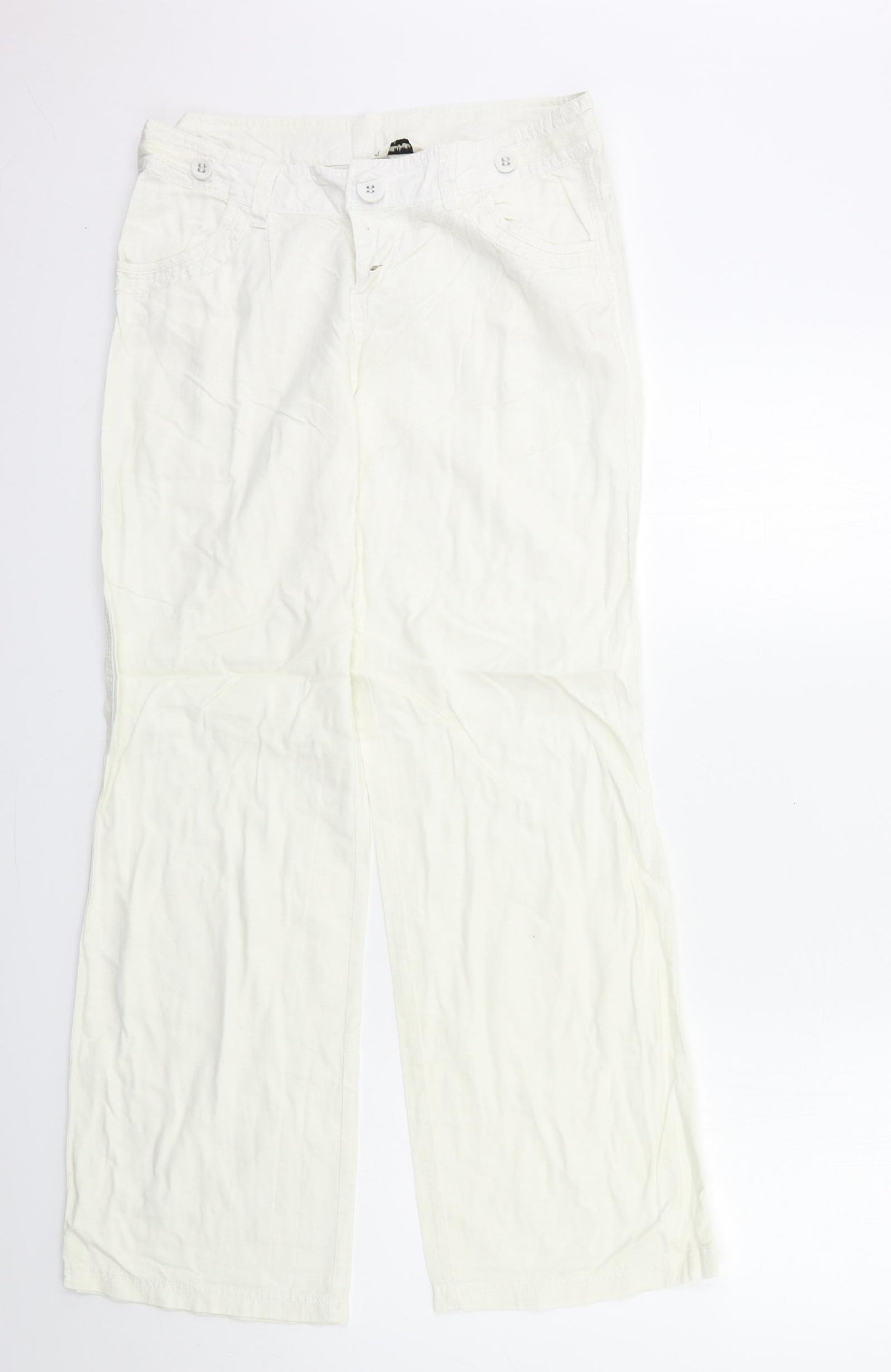 Miss Selfridge Womens White   Trousers  Size 10 L30 in