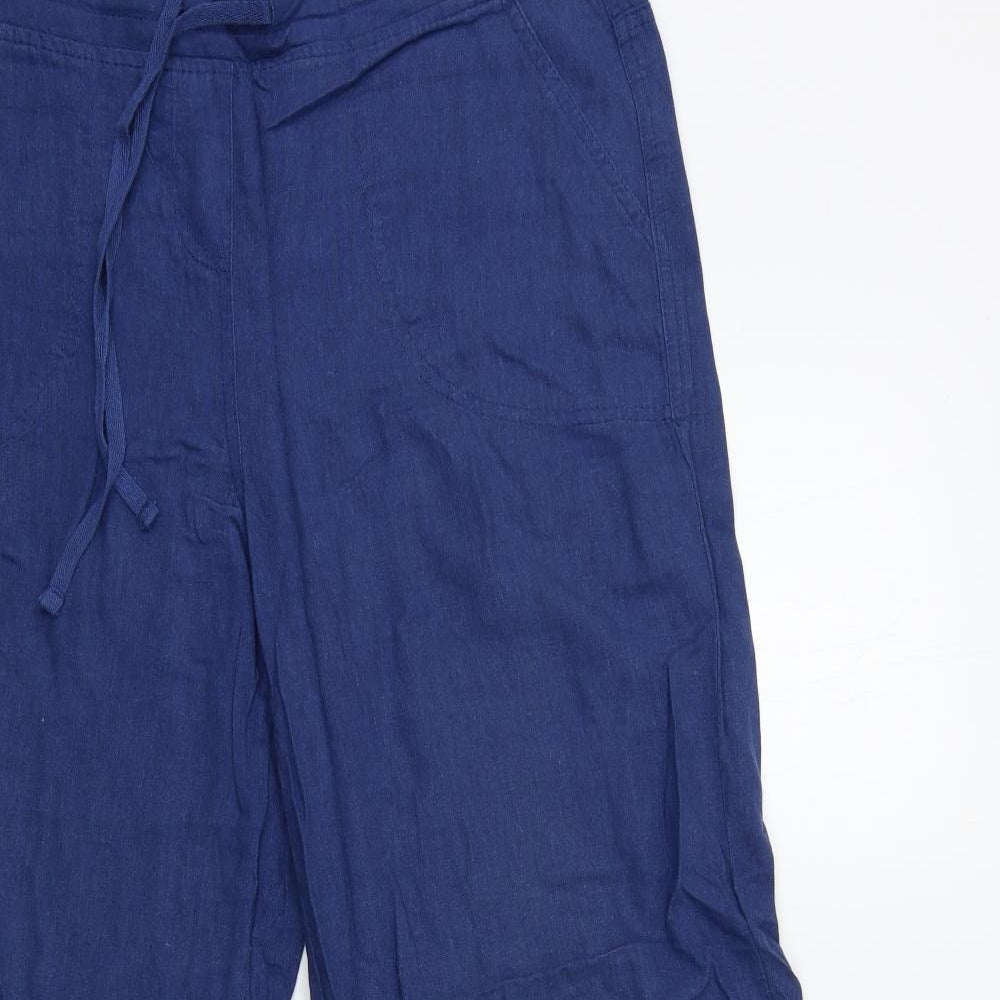 Peacocks Womens Blue   Trousers  Size 12 L28 in