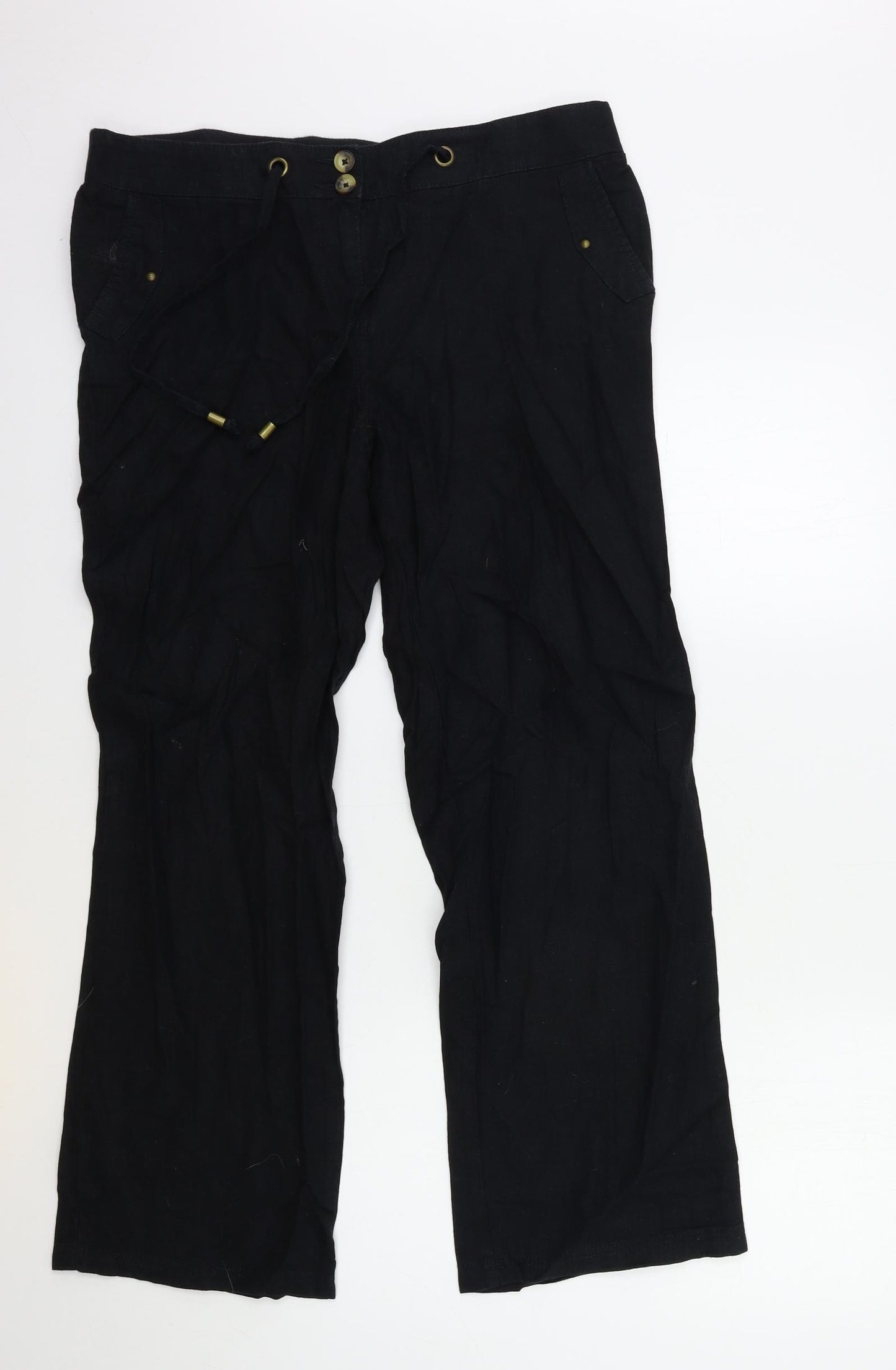George Womens Black   Trousers  Size 14 L30 in