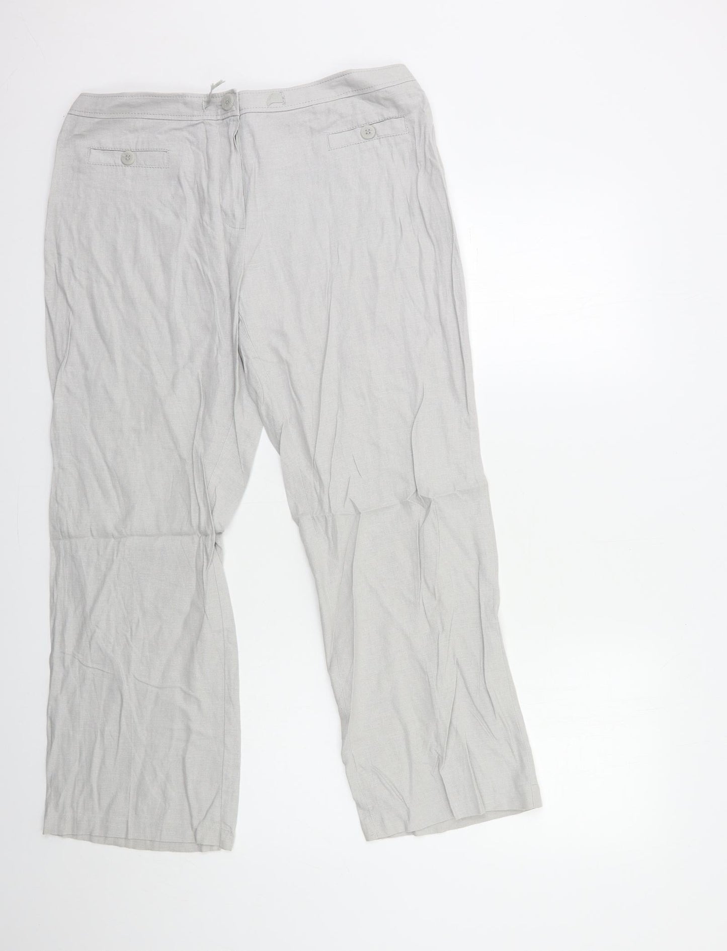 Marks and Spencer Womens Grey   Trousers  Size 14 L28 in