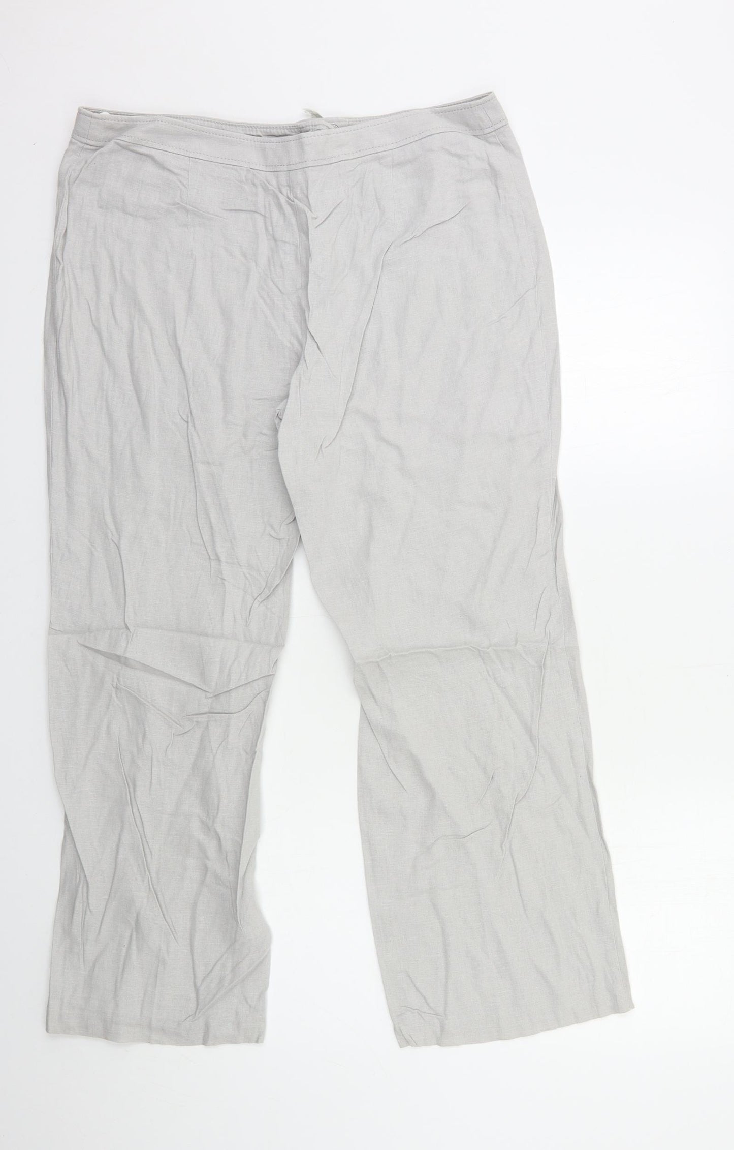 Marks and Spencer Womens Grey   Trousers  Size 14 L28 in
