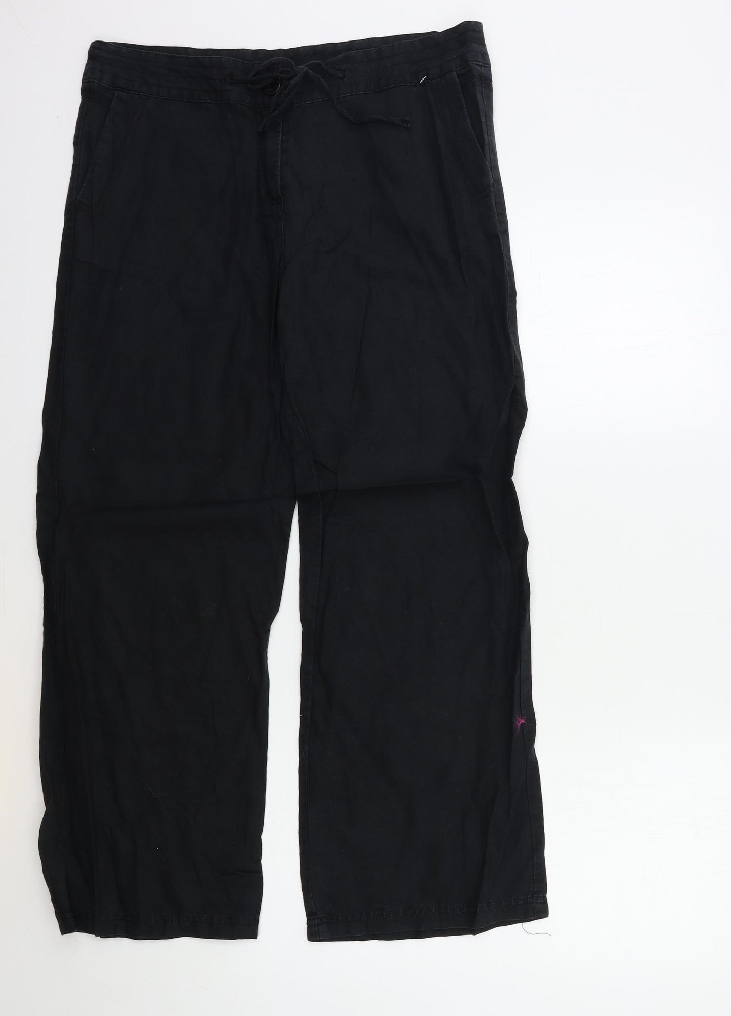 Dunnes Stores Womens Black   Trousers  Size 12 L28 in