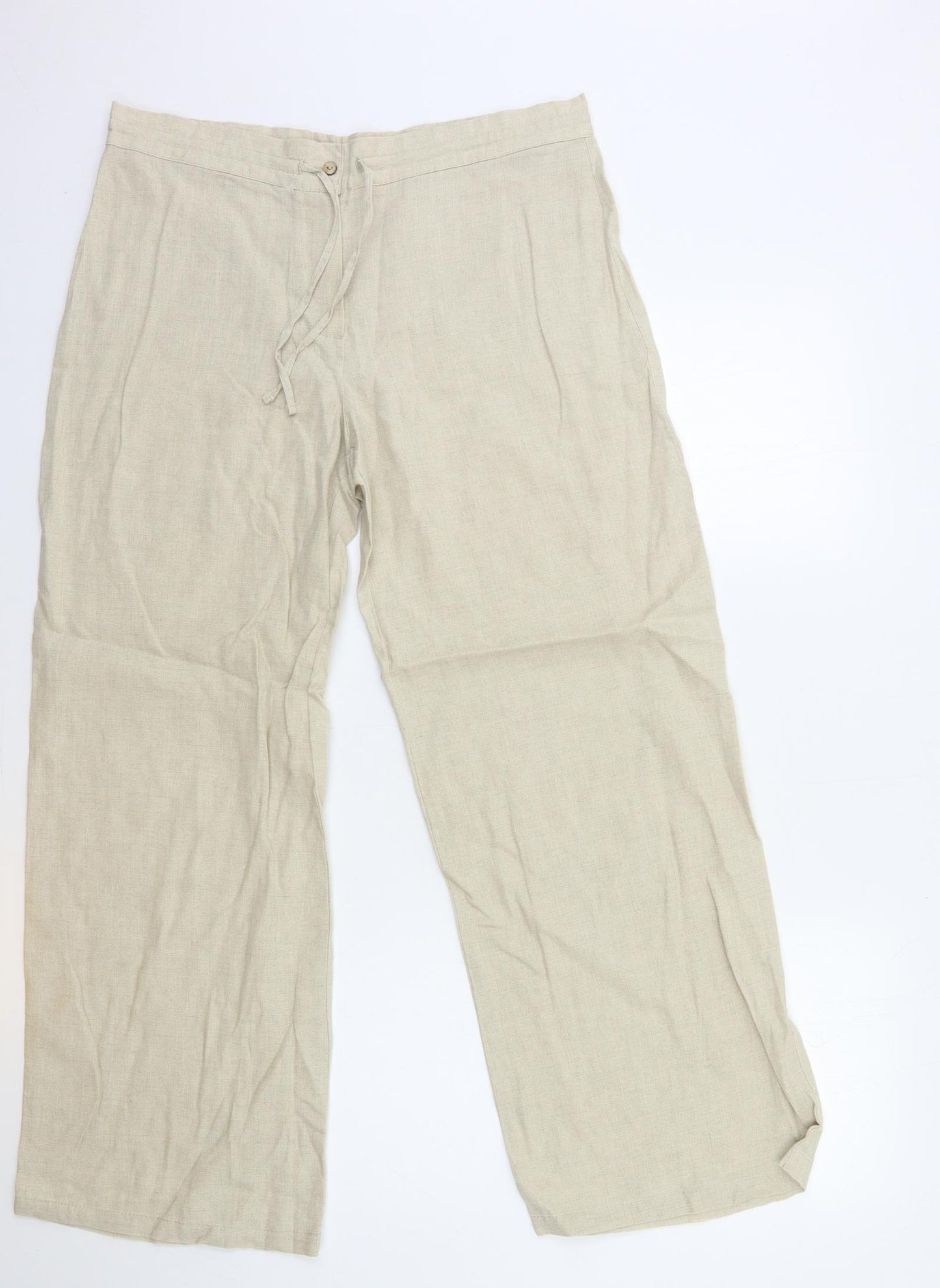 Marks and Spencer Womens Beige   Trousers  Size 12 L28 in