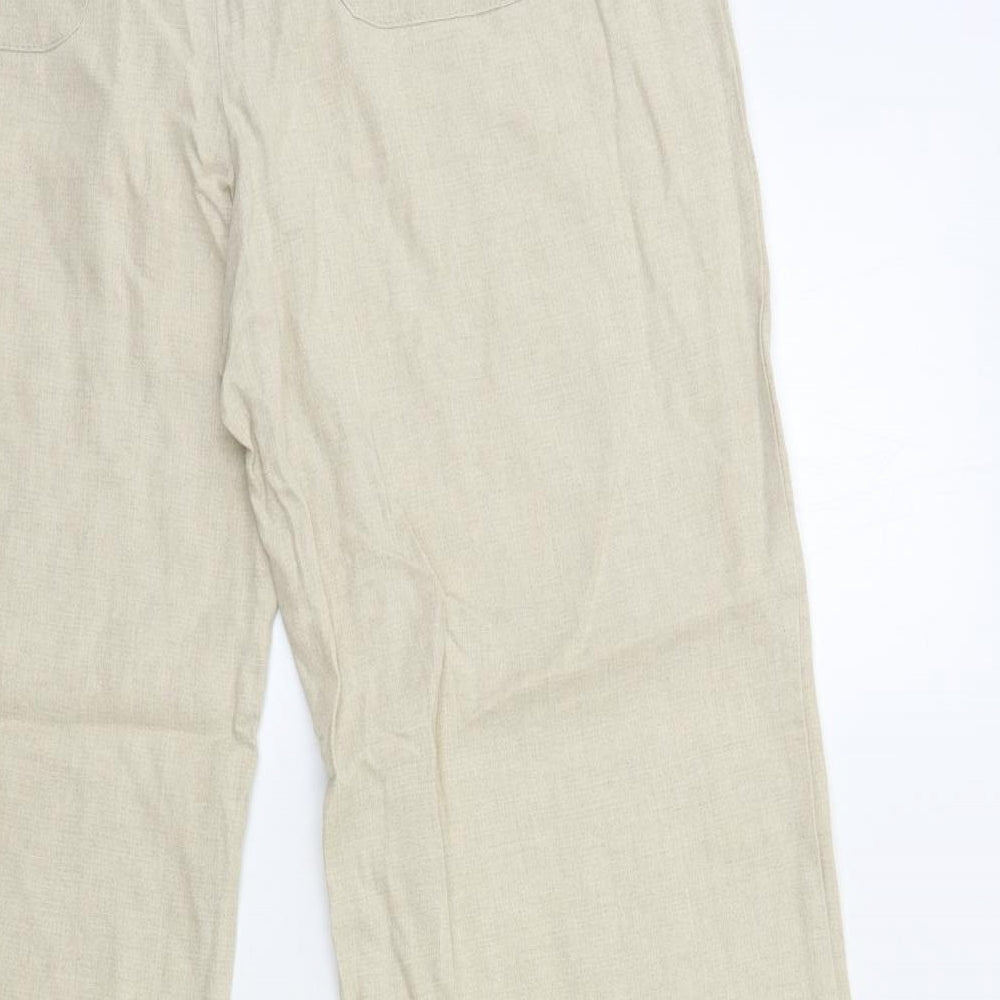 Marks and Spencer Womens Beige   Trousers  Size 12 L28 in