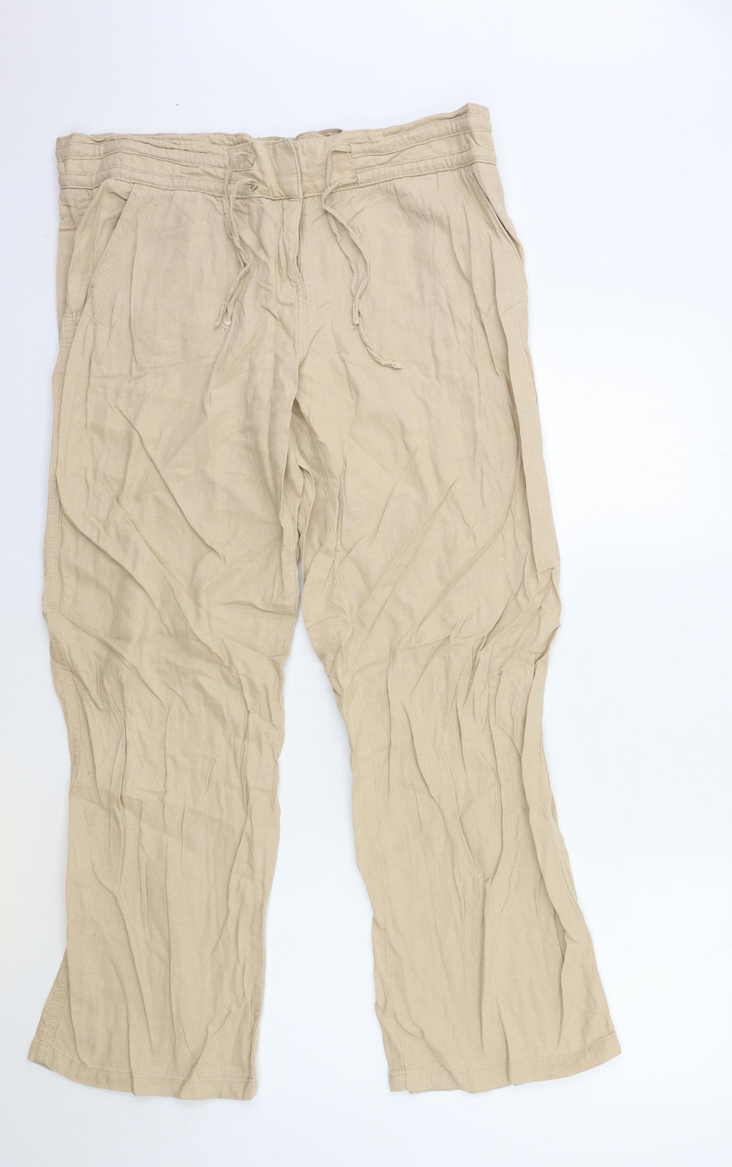 NEXT Womens Beige   Trousers  Size 16 L30 in