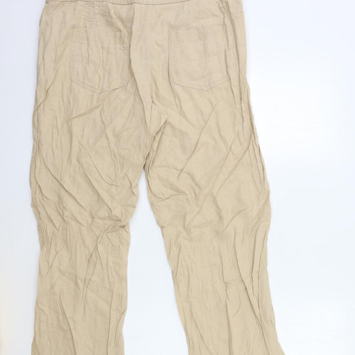 NEXT Womens Beige   Trousers  Size 16 L30 in