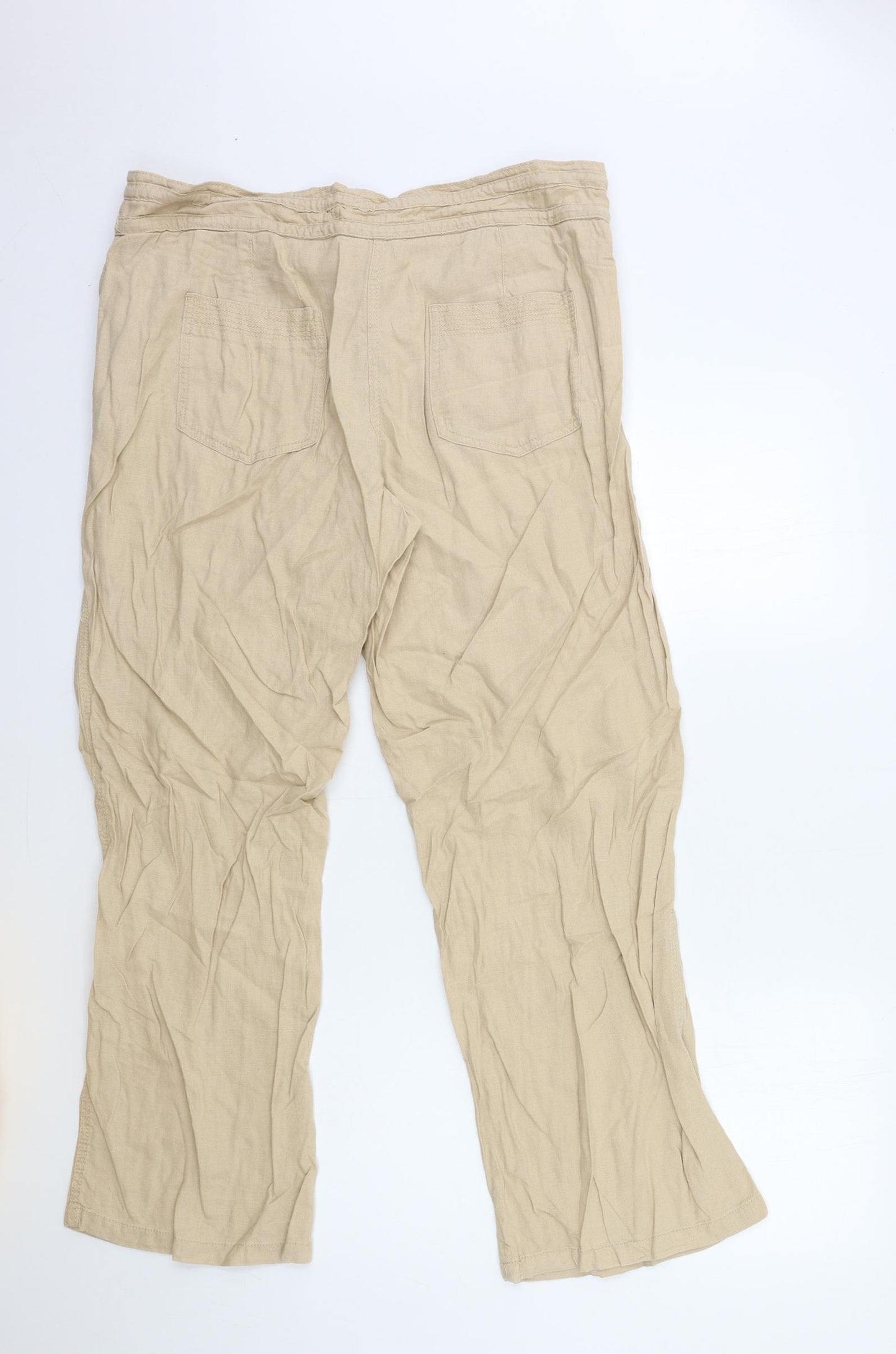 NEXT Womens Beige   Trousers  Size 16 L30 in