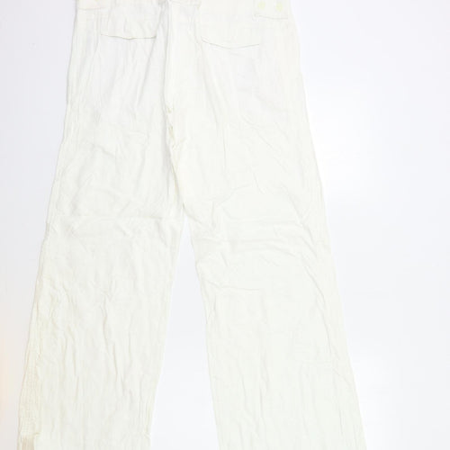 Preworn Womens White   Trousers  Size 14 L31 in