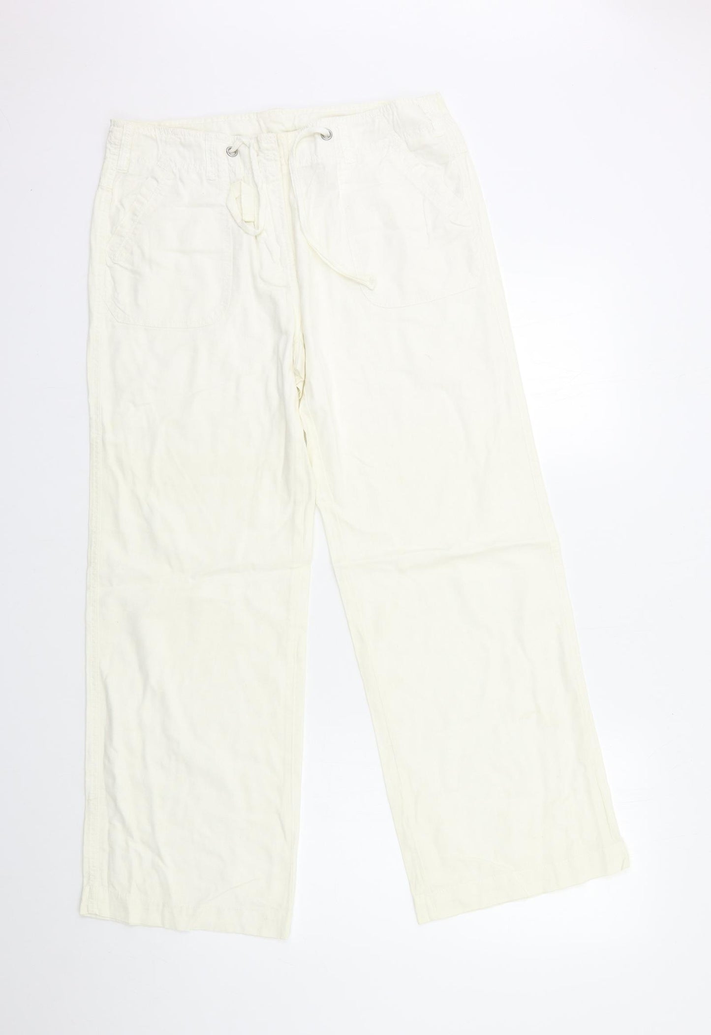 TU Womens White   Trousers  Size 12 L28 in