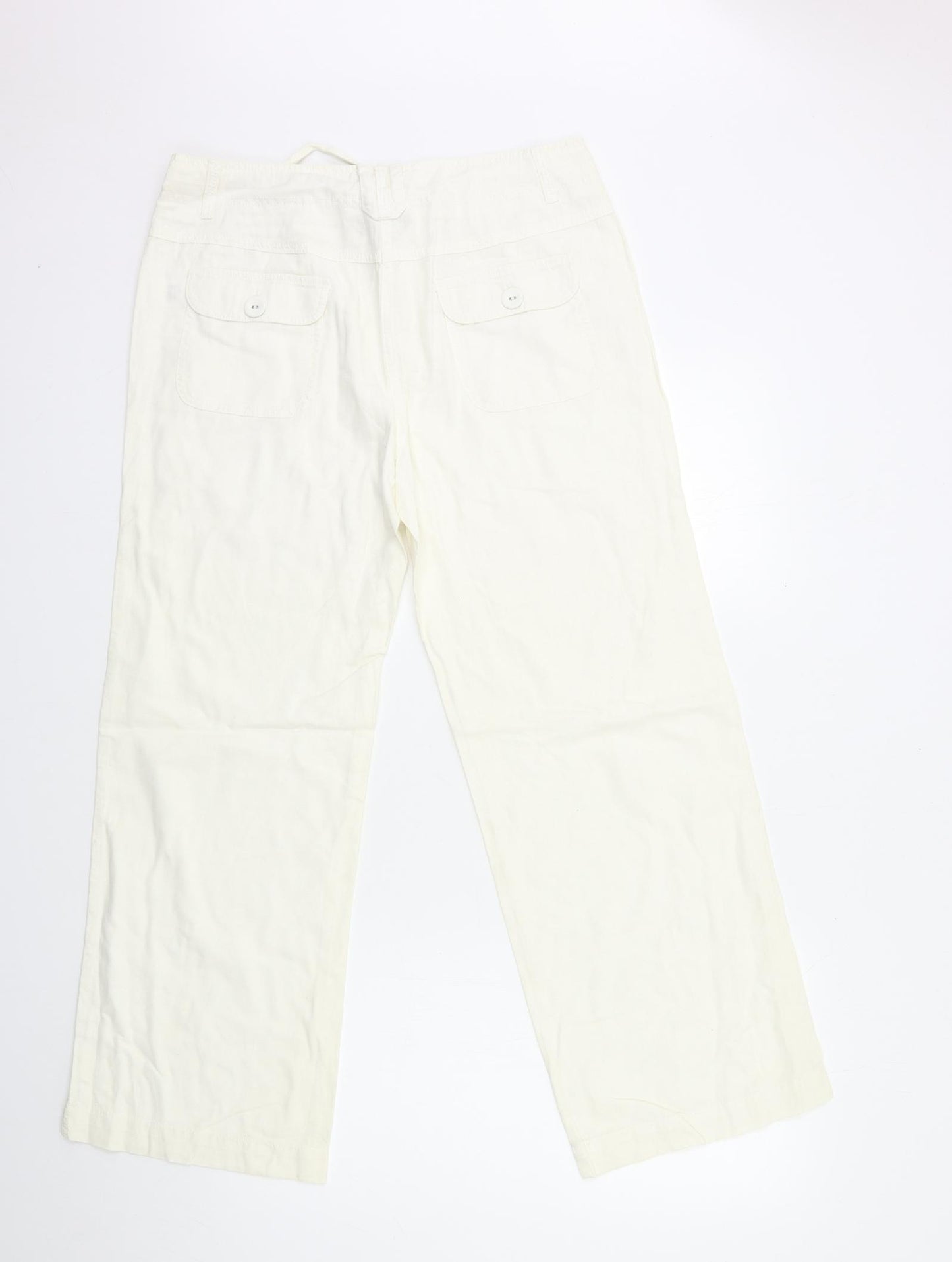 TU Womens White   Trousers  Size 12 L28 in