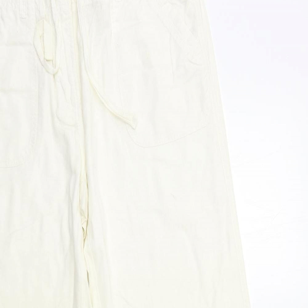 TU Womens White   Trousers  Size 12 L28 in