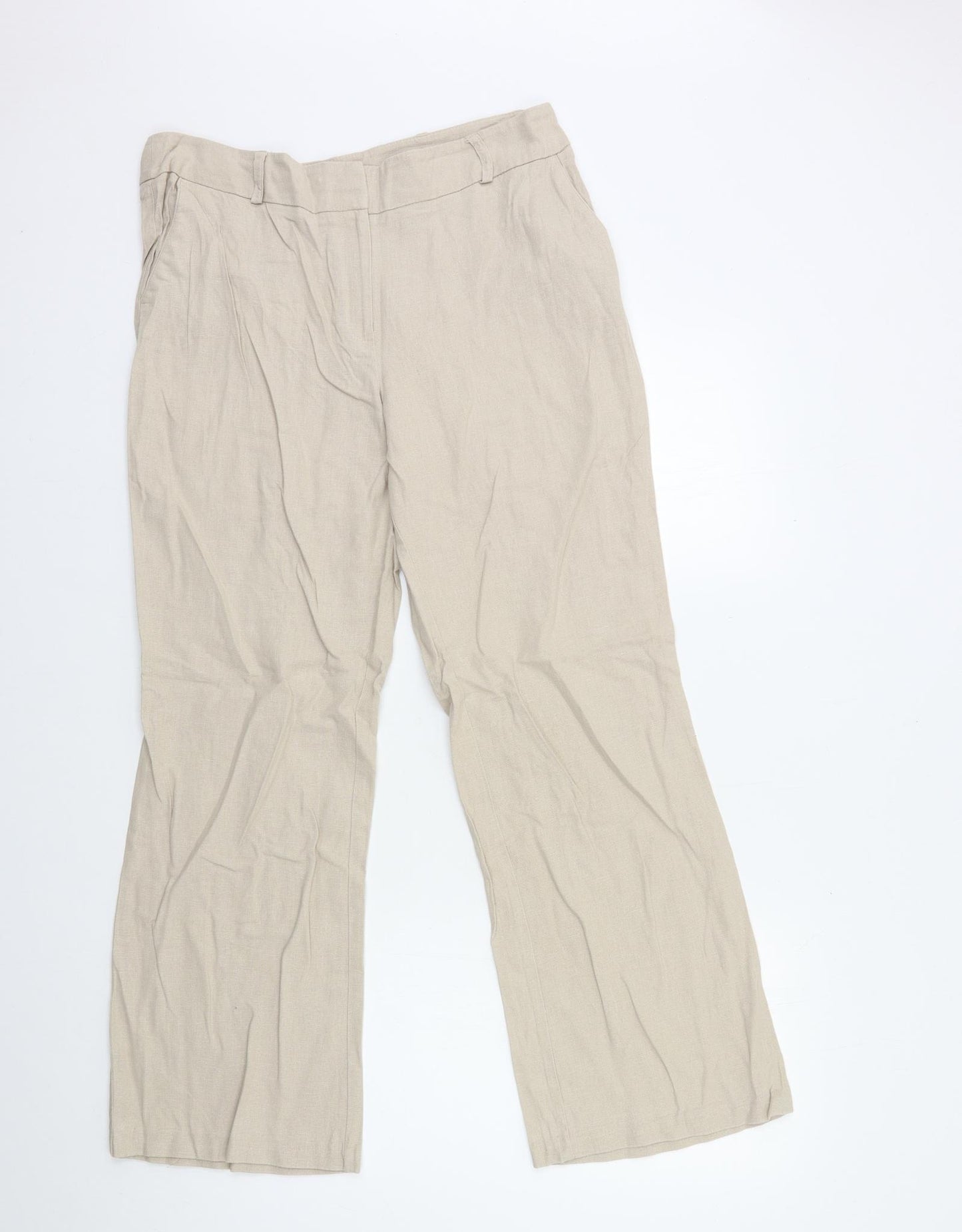 Dunnes Stores Womens Beige   Trousers  Size 12 L29 in