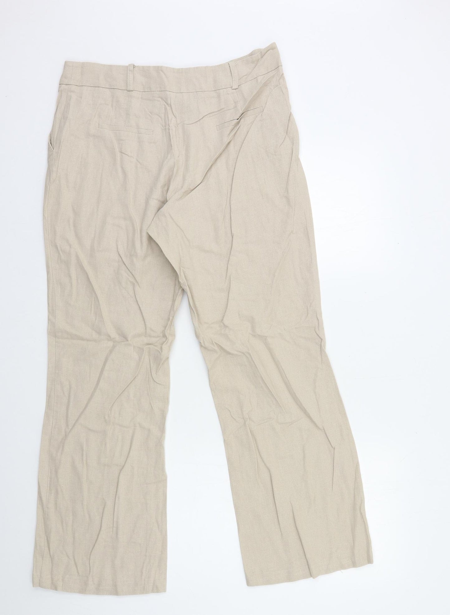 Dunnes Stores Womens Beige   Trousers  Size 12 L29 in