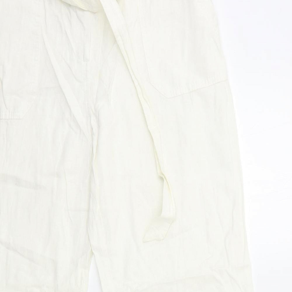 BHS Womens White   Trousers  Size 12 L29 in
