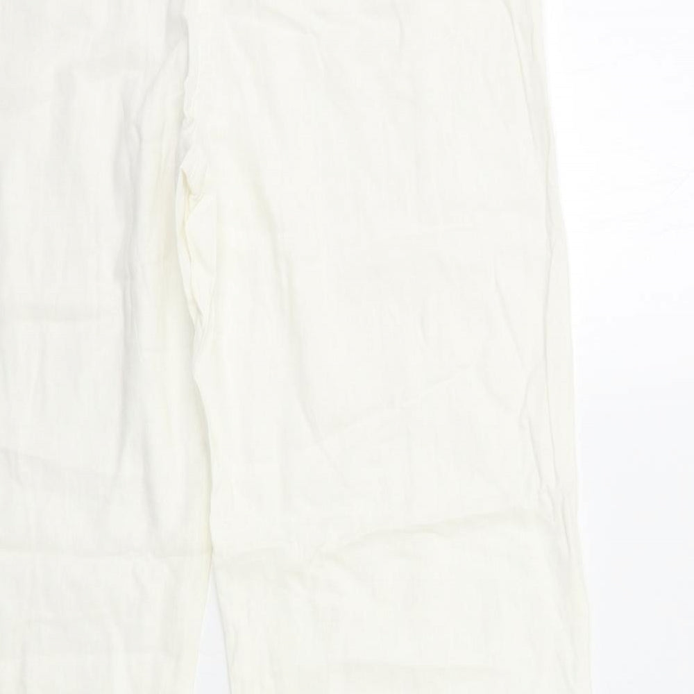 BHS Womens White   Trousers  Size 12 L29 in