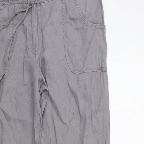Denim & Co. Womens Grey   Trousers  Size 12 L30 in