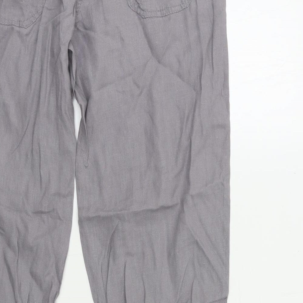 Denim & Co. Womens Grey   Trousers  Size 12 L30 in