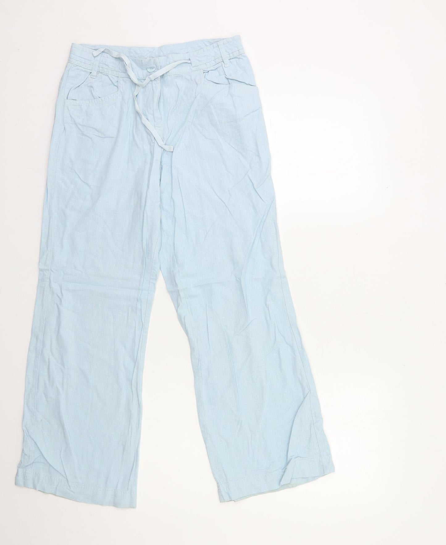 Papaya Womens Blue   Trousers  Size 8 L28 in