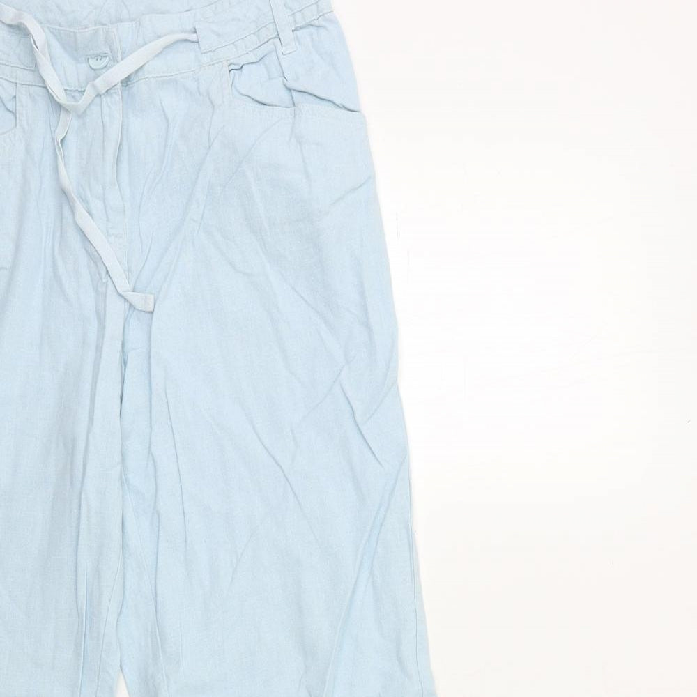 Papaya Womens Blue   Trousers  Size 8 L28 in