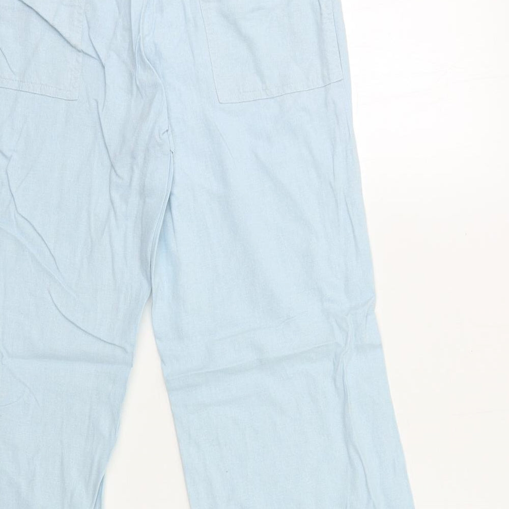 Papaya Womens Blue   Trousers  Size 8 L28 in