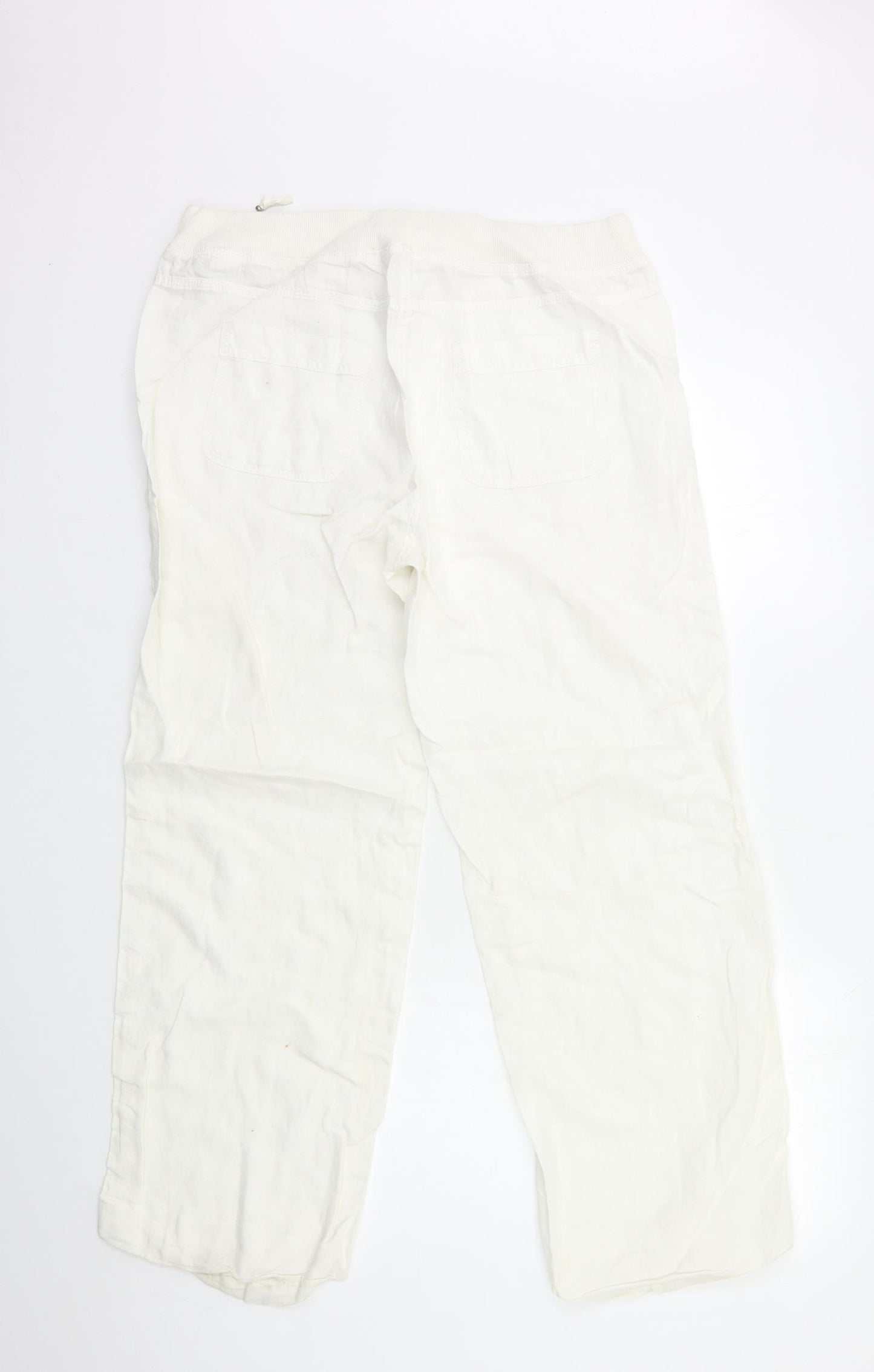 Marks and Spencer Womens White   Trousers  Size 14 L29 in