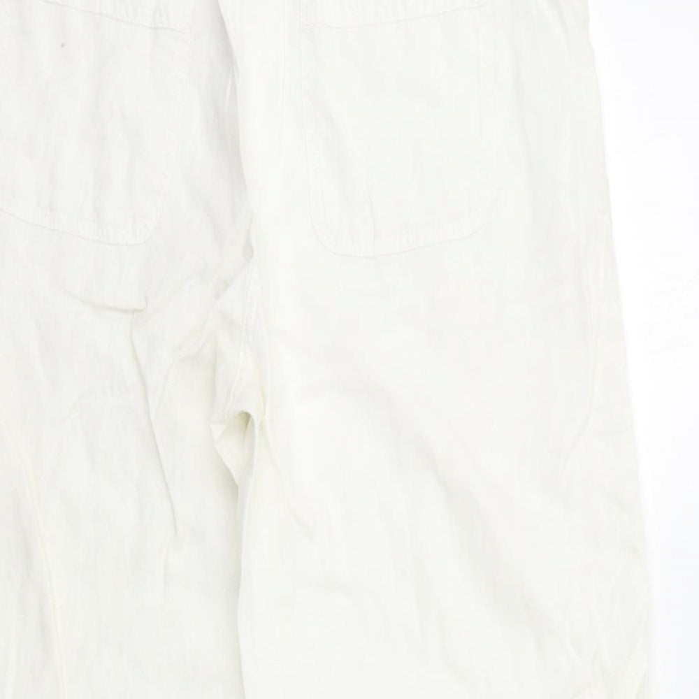 Marks and Spencer Womens White   Trousers  Size 14 L29 in
