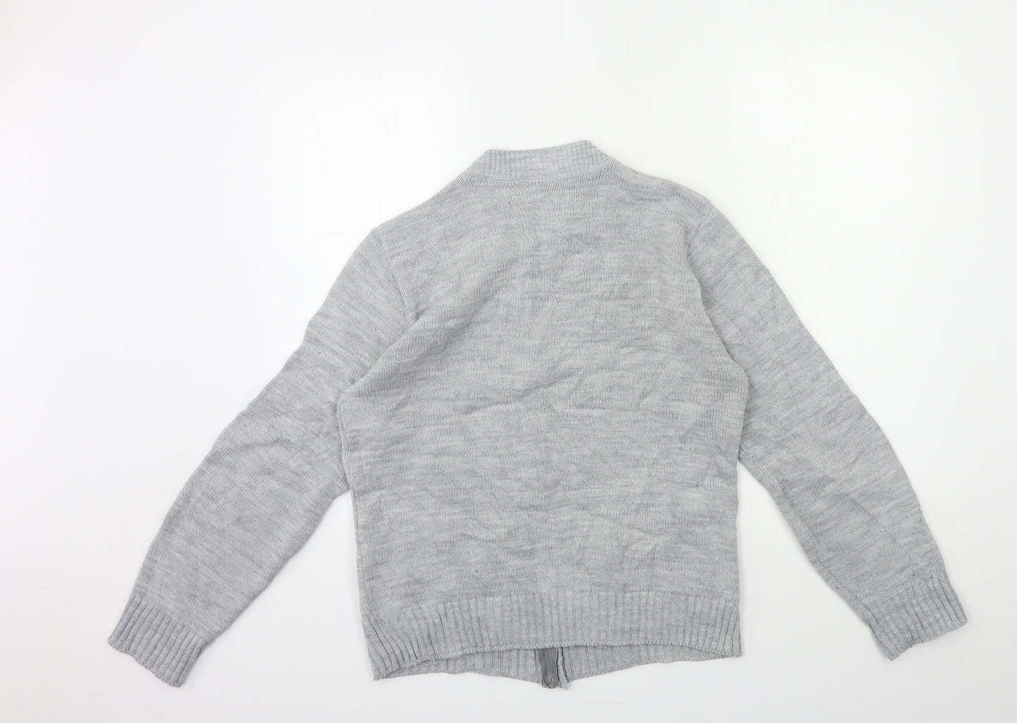greenwoods Mens Grey  Knit Cardigan Jumper Size M