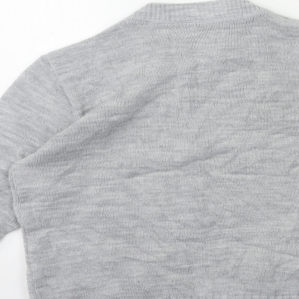 greenwoods Mens Grey  Knit Cardigan Jumper Size M