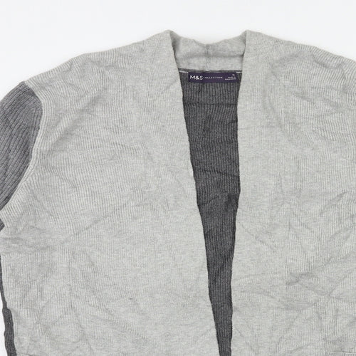 Marks and Spencer Womens Grey  Knit Cardigan Jumper Size 12