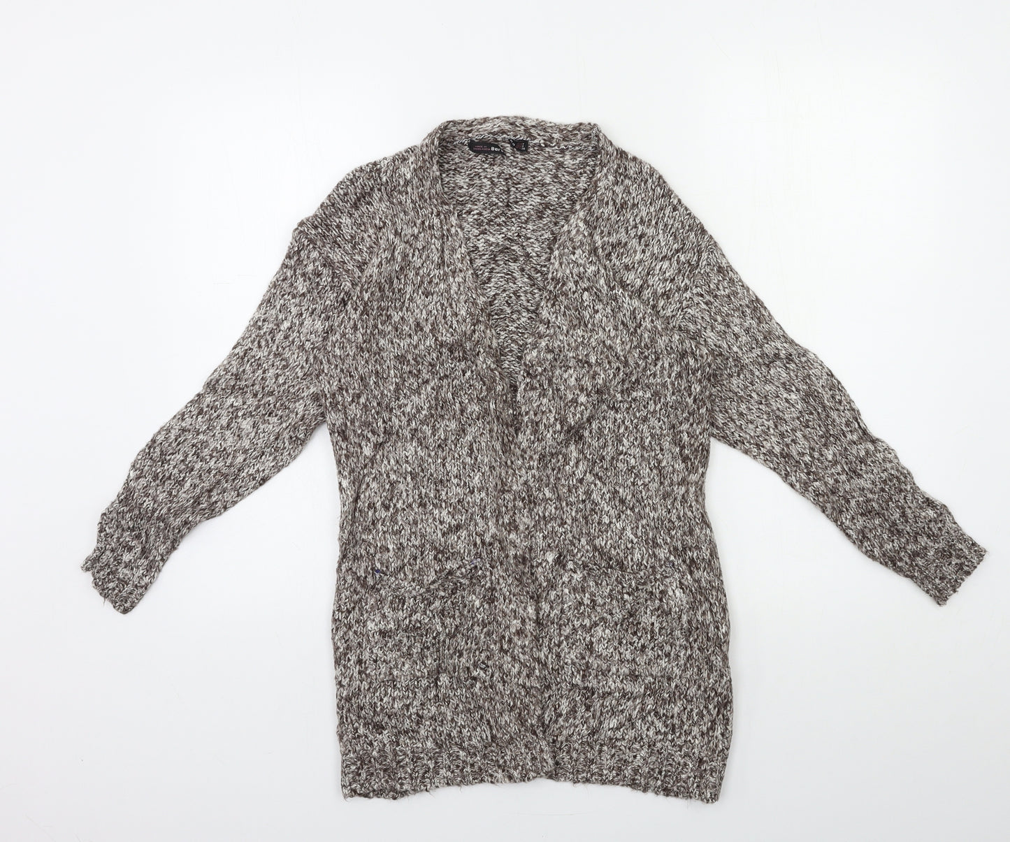 Bershka Womens Brown  Knit Cardigan Jumper Size M