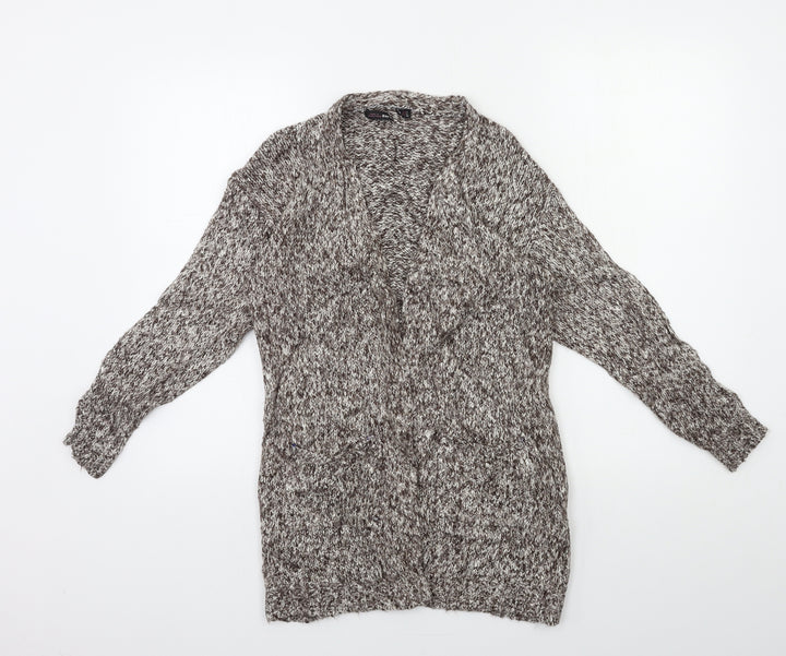 Bershka Womens Brown Knit Cardigan Jumper Size M