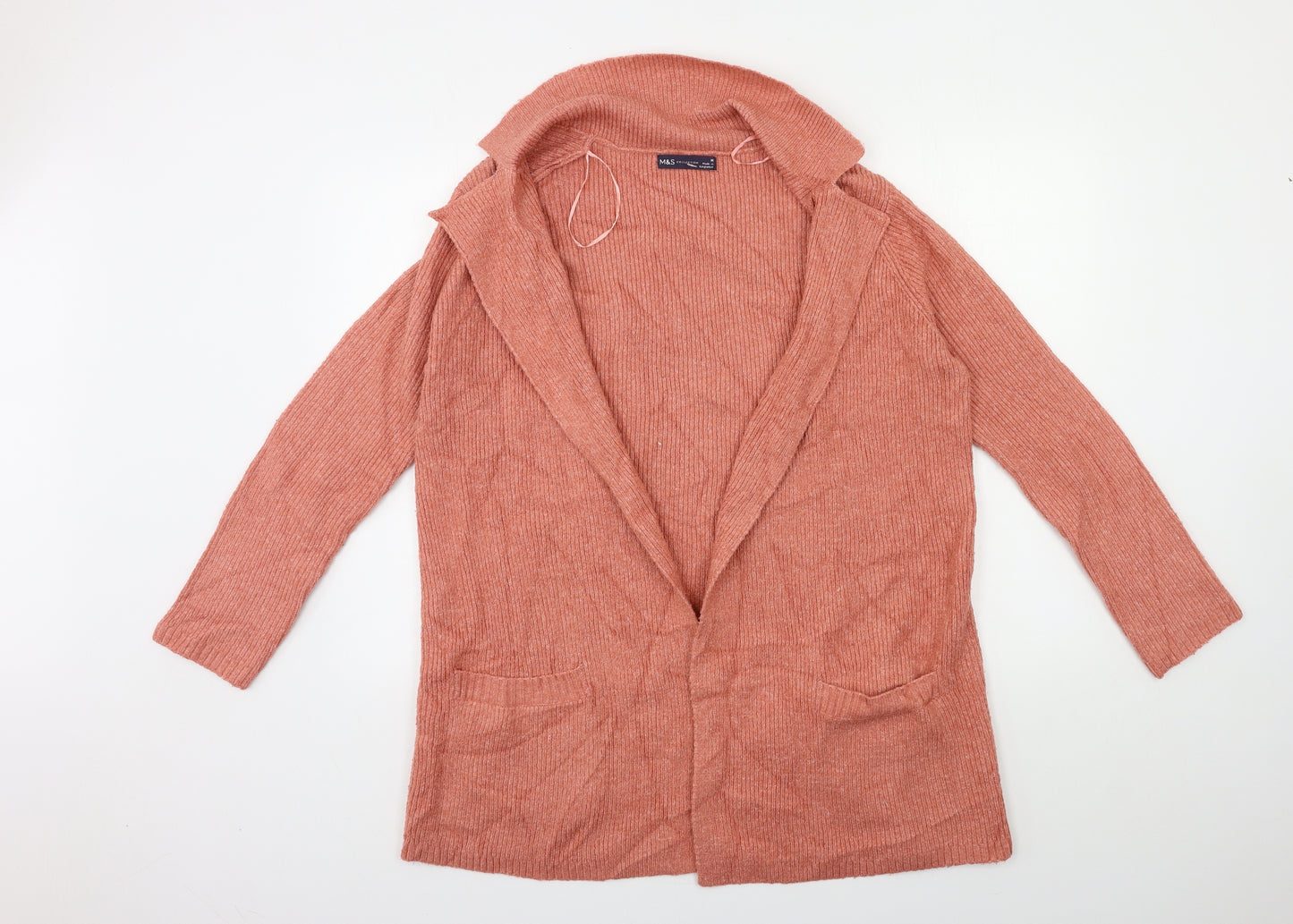 Marks and Spencer Womens Pink  Knit Cardigan Jumper Size M