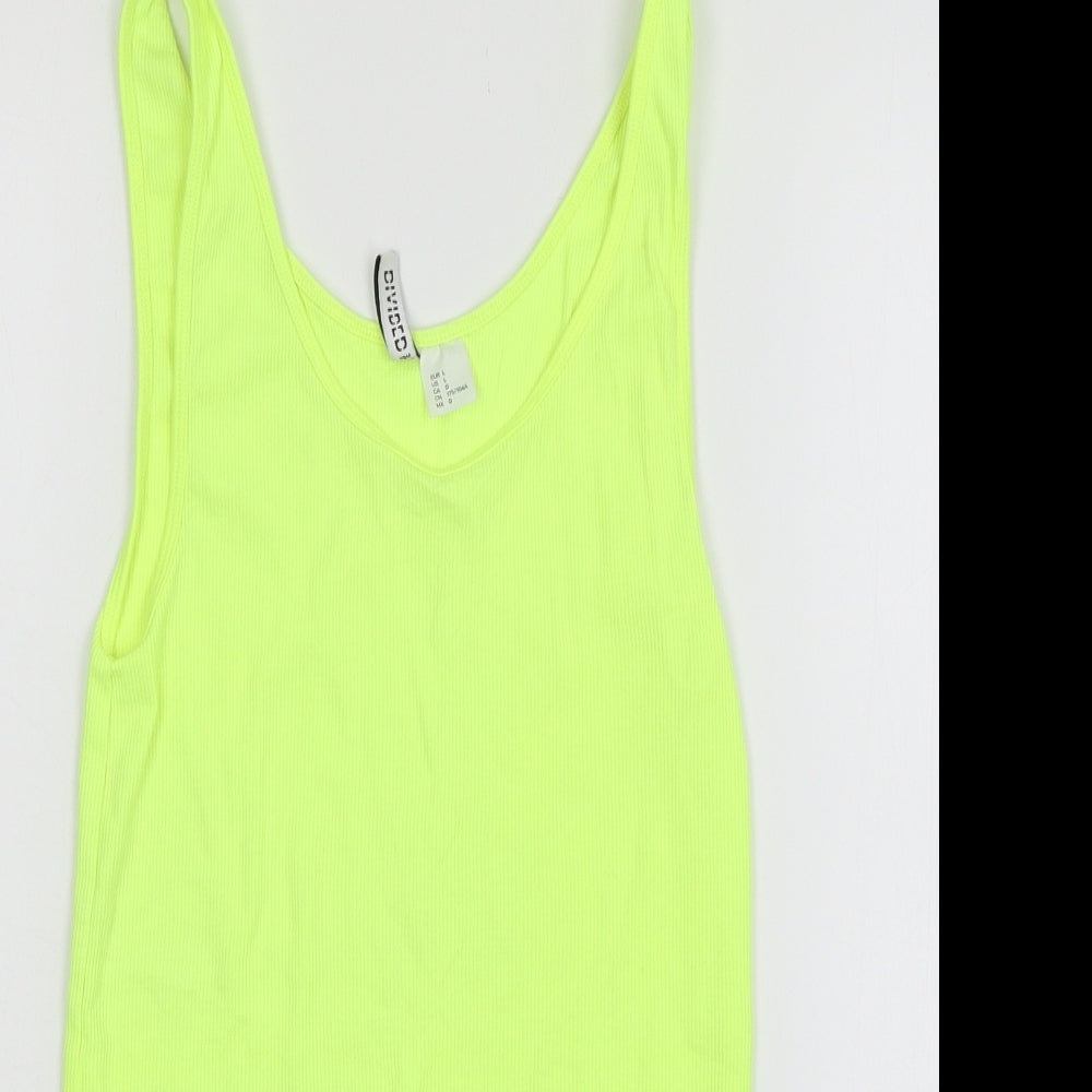 Divided by H&M Womens Green  Jersey Basic Tank Size L