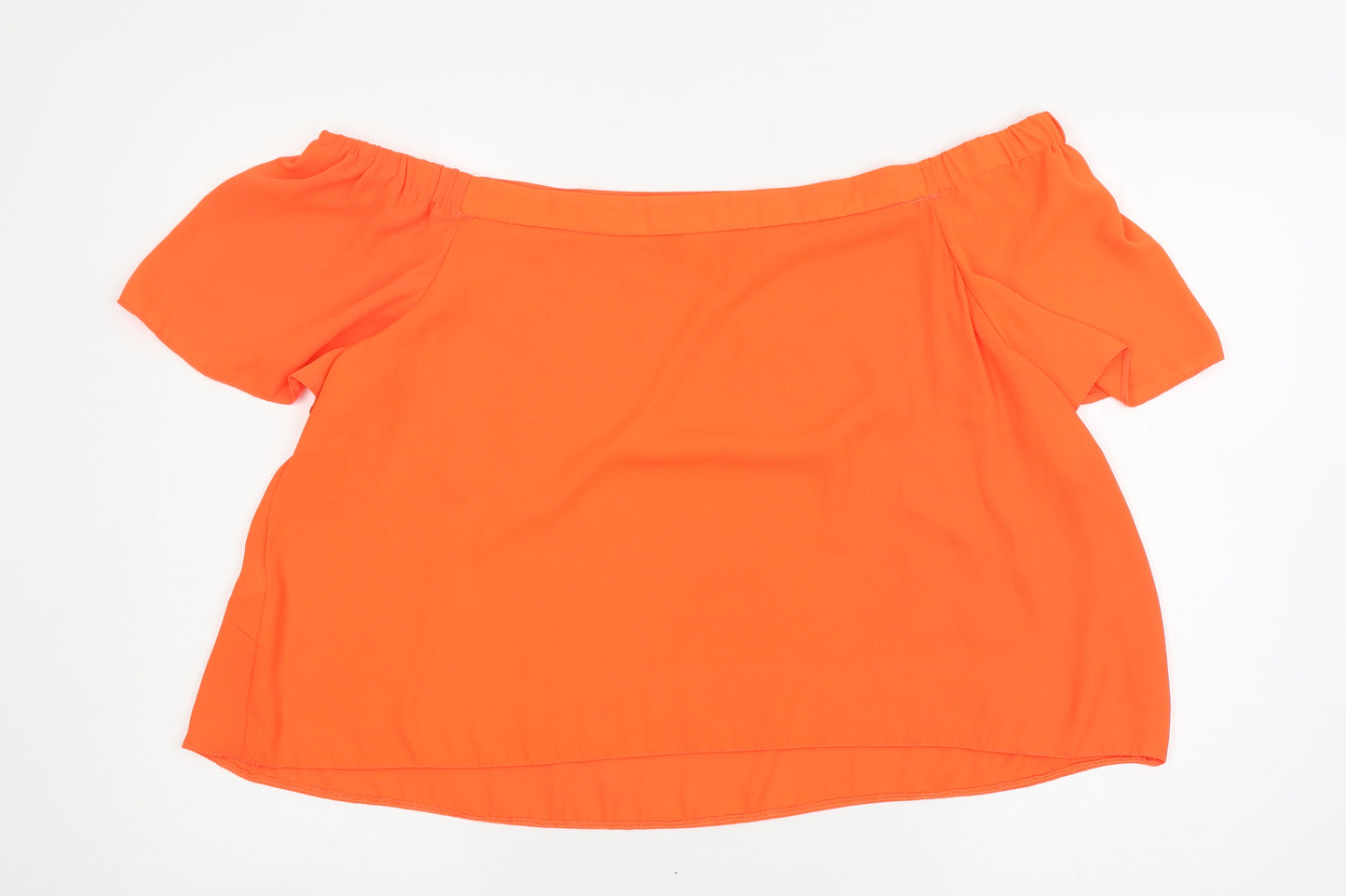 New Look Womens Orange  Chiffon Basic Blouse Size 18
