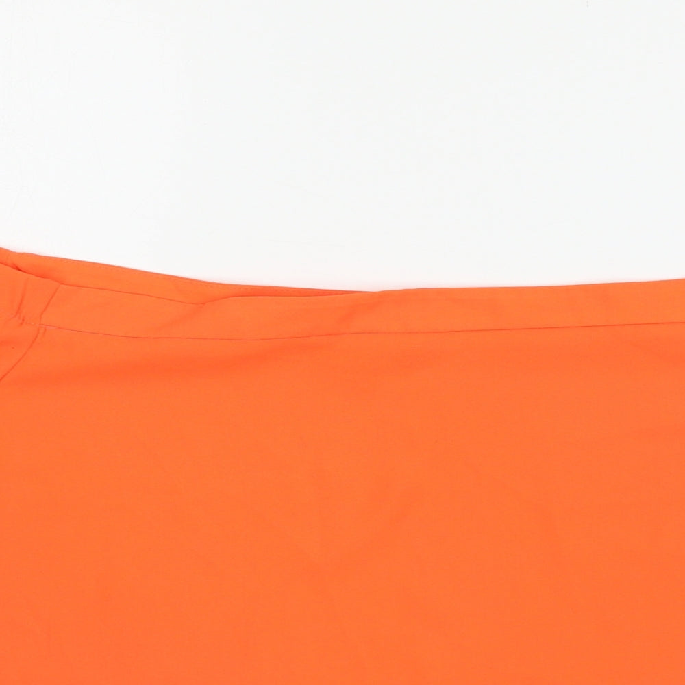 New Look Womens Orange  Chiffon Basic Blouse Size 18