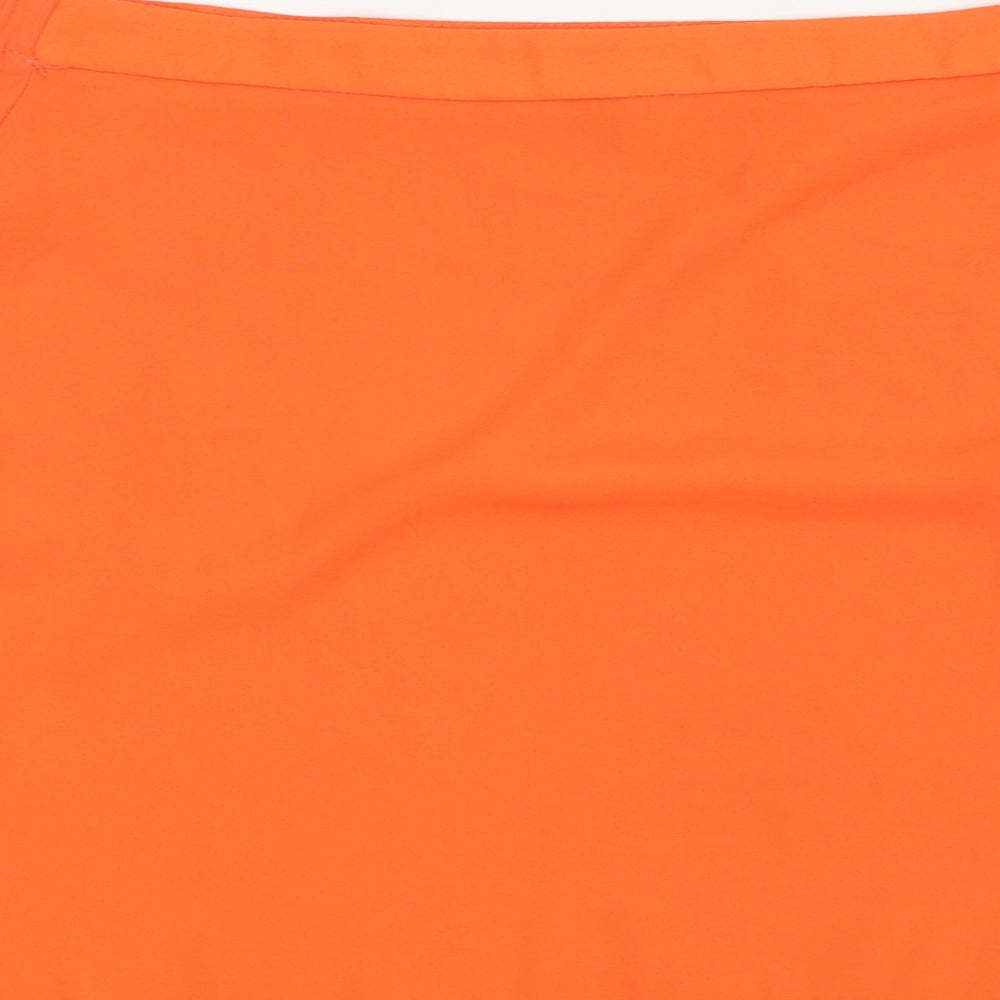 New Look Womens Orange  Chiffon Basic Blouse Size 18