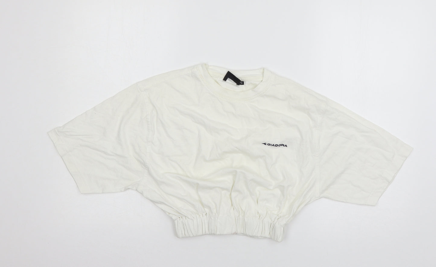 Diadora Womens White  Jersey Basic T-Shirt Size M