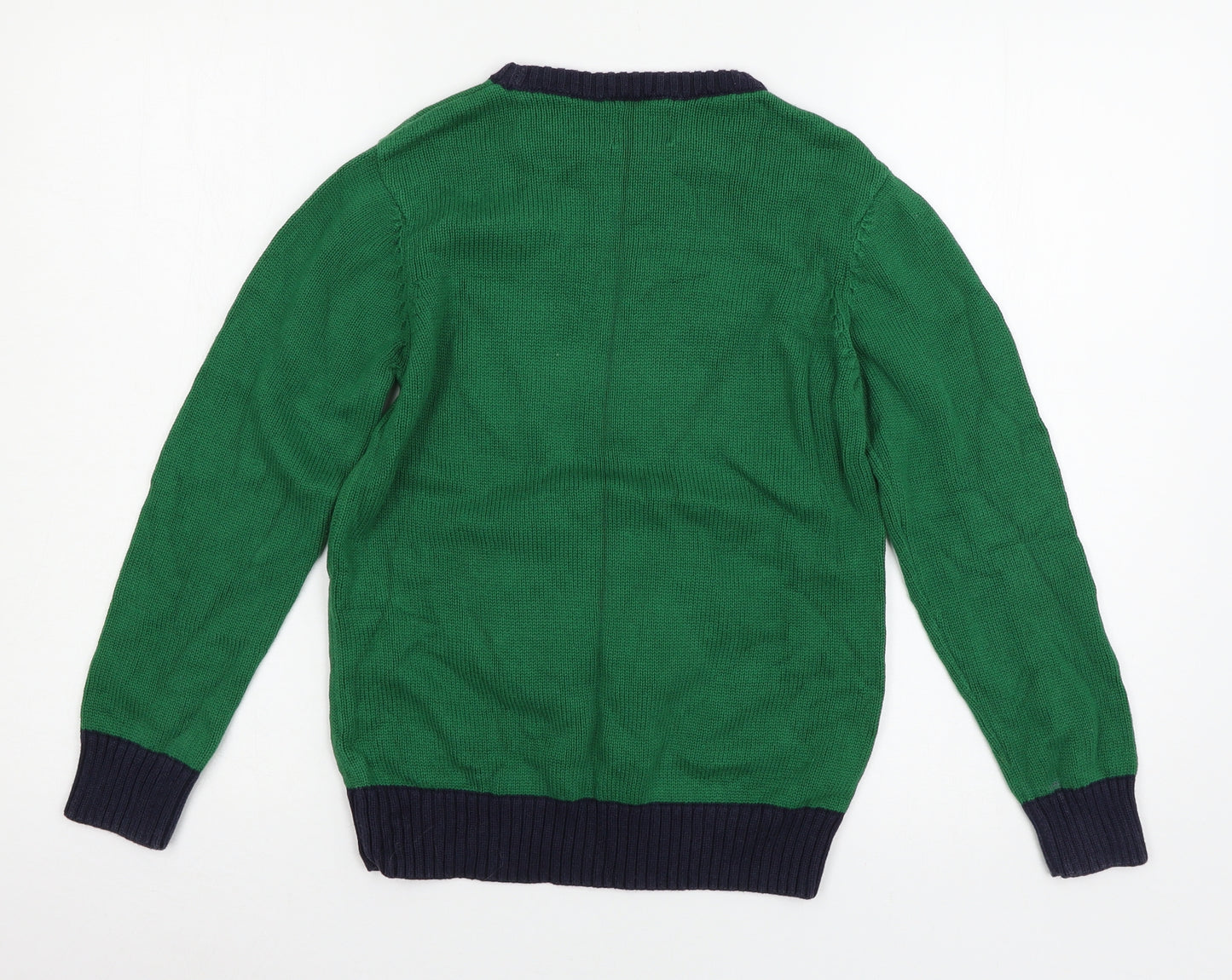 NEXT Boys Green  Knit Pullover Jumper Size 10 Years  - Rudolph