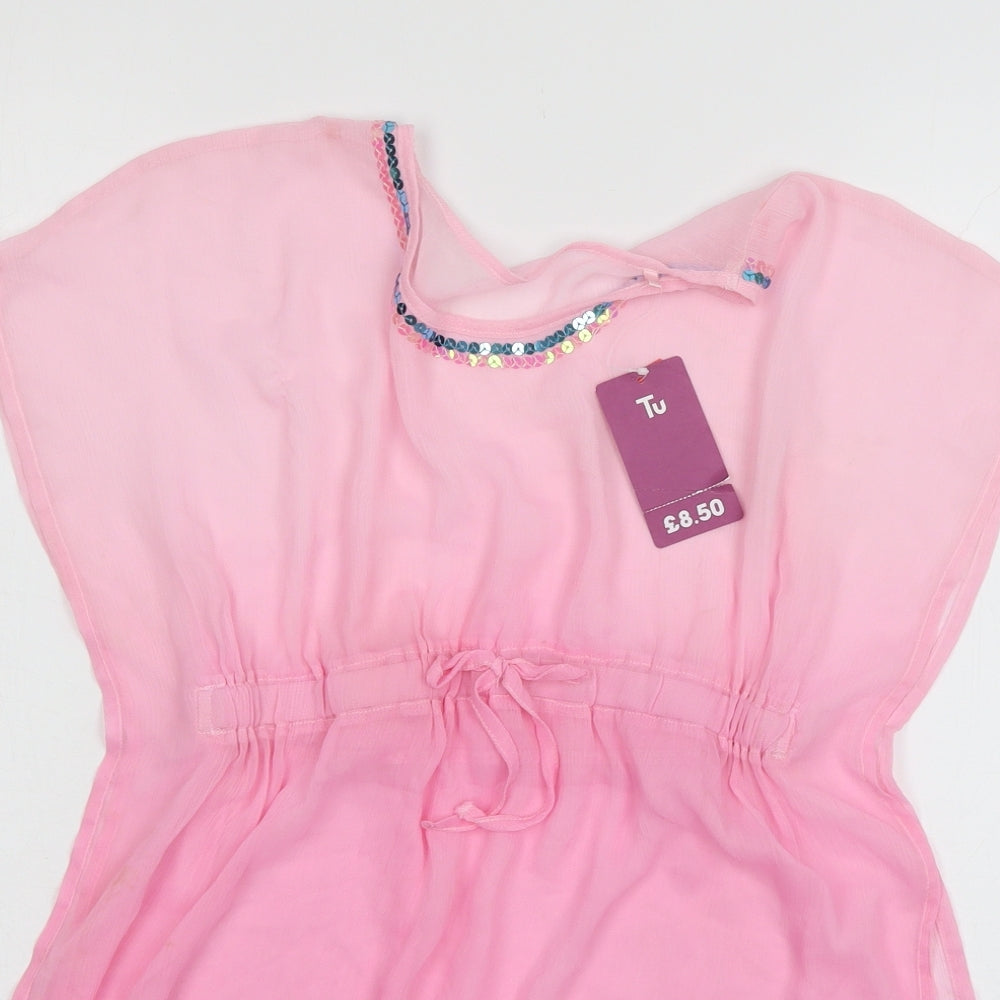 TU Girls Pink  Chiffon A-Line  Size 6-7 Years