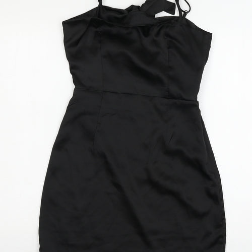 Miss Pap Womens Black  Satin A-Line  Size 10  - Bows