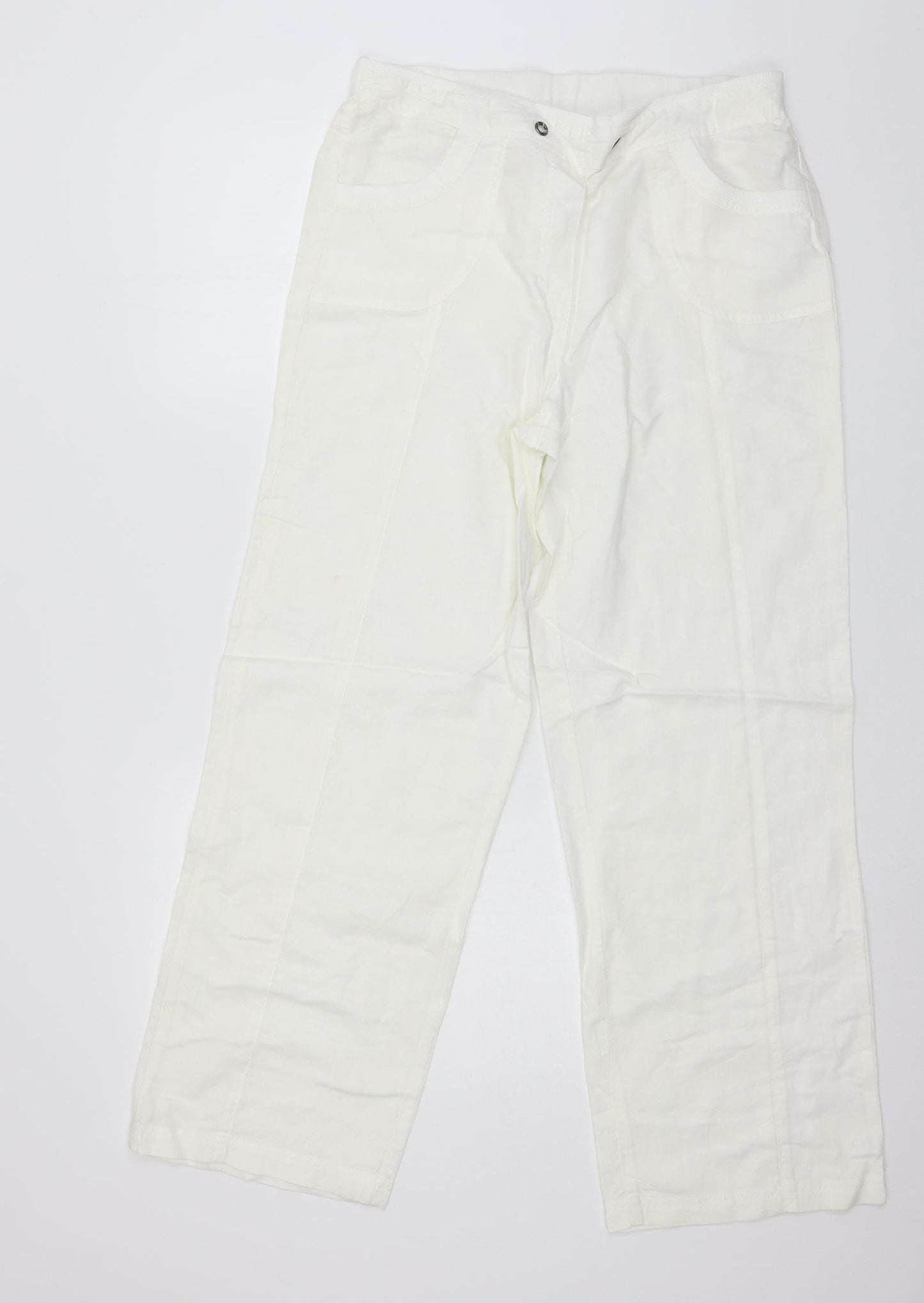 Cotton Traders Womens White   Trousers  Size 10 L27 in