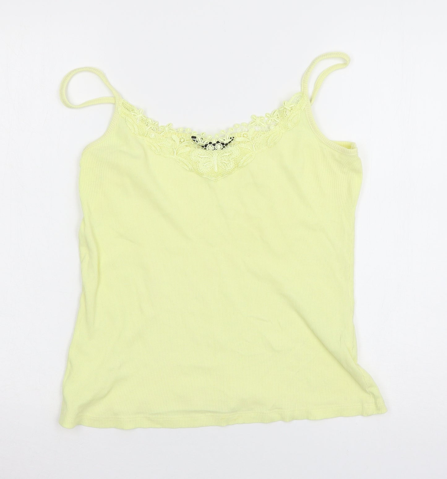 F&F Womens Yellow  Jersey Basic T-Shirt Size 16