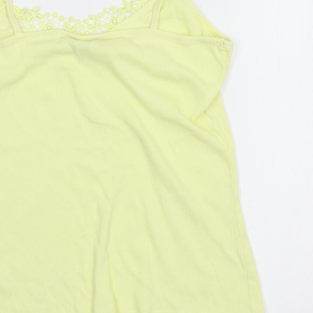 F&F Womens Yellow  Jersey Basic T-Shirt Size 16