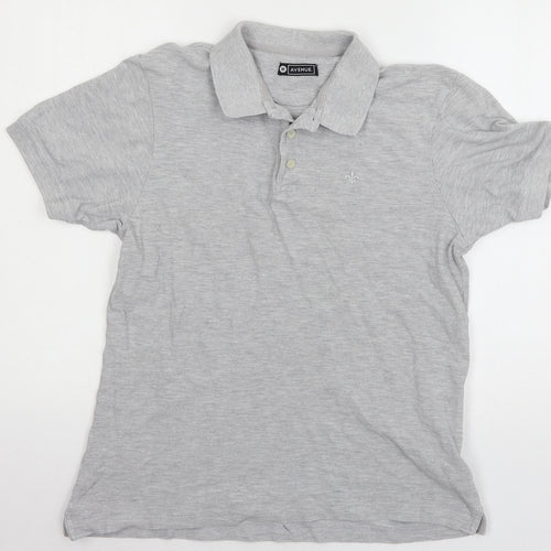 Avenue Mens Grey  Jersey  T-Shirt Size M