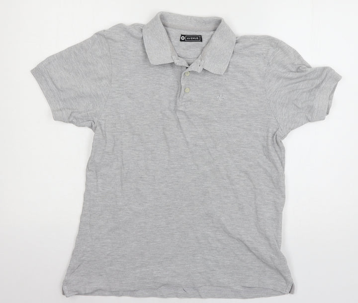 Avenue Mens Grey  Jersey  T-Shirt Size M